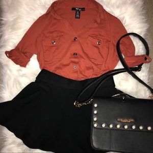 Style & Co Burnt Orange Button Up Shirt